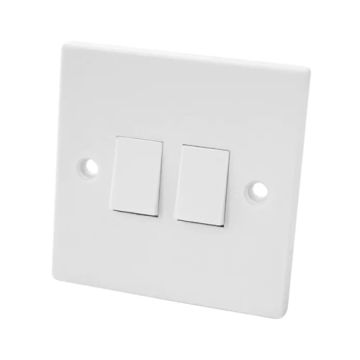 Plate Switch 2 Gang 2 Way JOB038 JF3002 