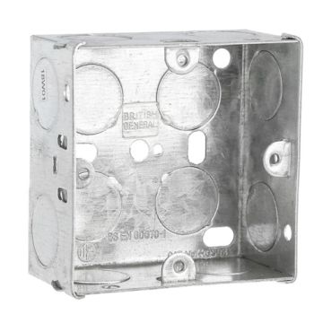 35mm 1 Gang Metal Back Box JF103 