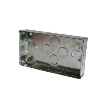 25mm 2 Gang Metal Back Box JF104A 