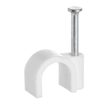 9mm Flex Cable Clips White PPJ162