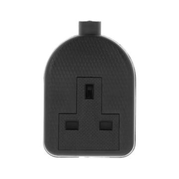 13A Trailing Socket Black Single PPJ013BK