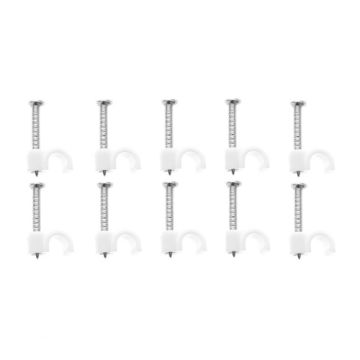 Telephone Cable Clip White PPJ159