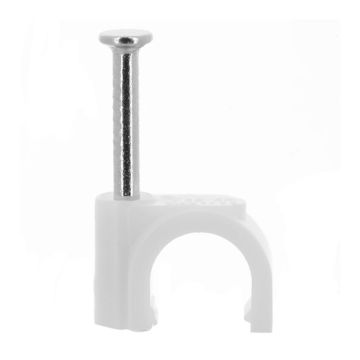 7mm Round Cable Clips White JB221W 