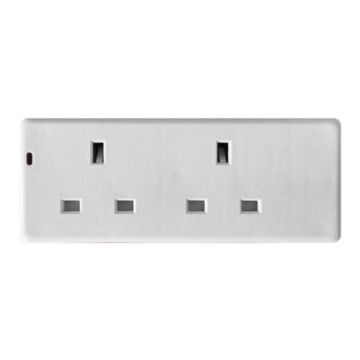 MDT 2G 13A White Trailing Socket WWP1093 