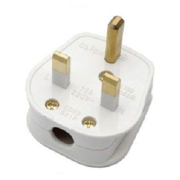 MDT Resilient 13A Mains Plug White WWP1317 