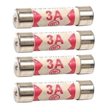MDT 3A 1" BS1362 Plug Fuses 4Pk WWP1426 