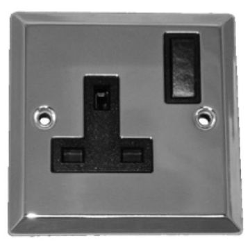 MDT Chrome 1 Gang Switch Socket 