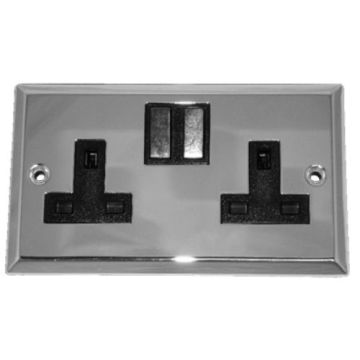 MDT Chrome 2 Gang Switch Socket