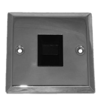 MDT Chrome Single Telephone Socket