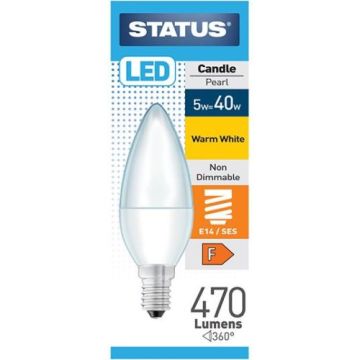 Status LED Candle SES Opal Warm White 40W
