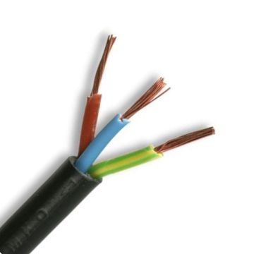 MDT 3 Core Round 75mm Mains Flex 5MTR Black