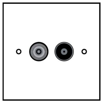 MDT Satellite & Coax Flush Plate