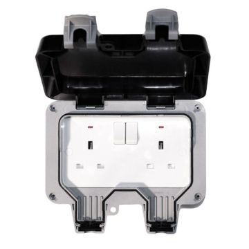 Nexus Storm 13A 2 Gang Switched Socket