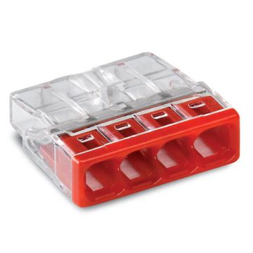 Wago 2.5mm Pushwire Compact Connector 4 Conductor Pk 10