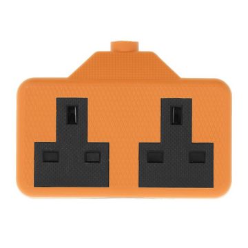 Jegs Orange 2 Gang Trailing Socket 13 amp