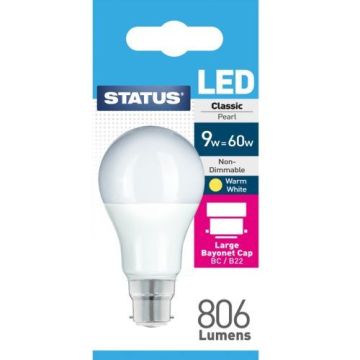 Status LED GLS BC A60 Opal Warm White 60W