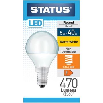 Status LED Golfball SES Opal Warm White 40W